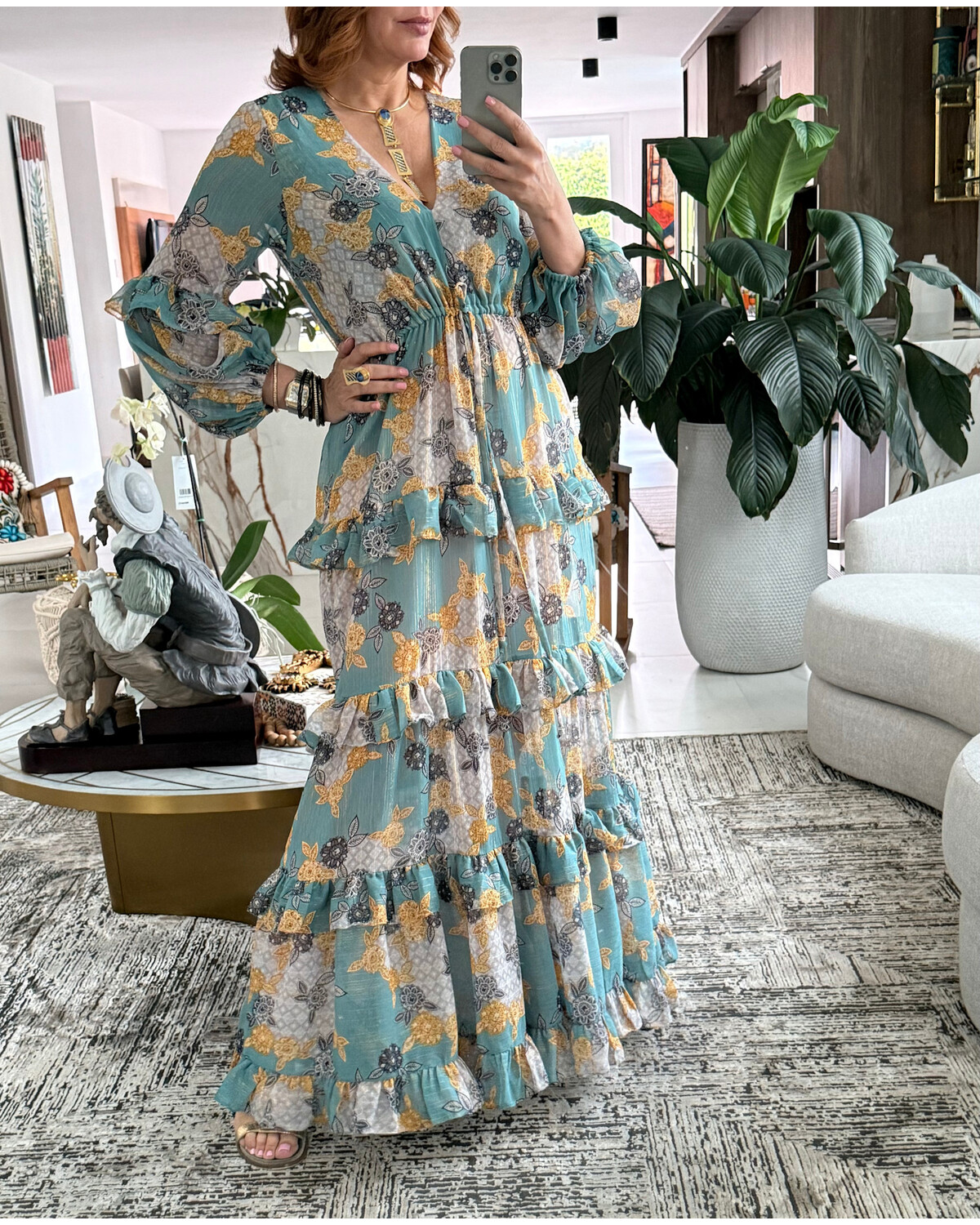 Exclusive boho chic maxi dress by designer mediym