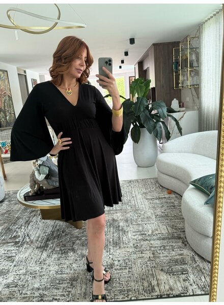 Black Flowy dress by Designer
