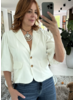 Bubble half Sleeve Blazer Top