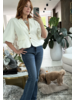 Bubble half Sleeve Blazer Top