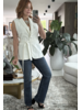 Sleeveless Belted Waist Jacket  White