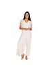 Jumpsuit with Chiffon Overlay Off white