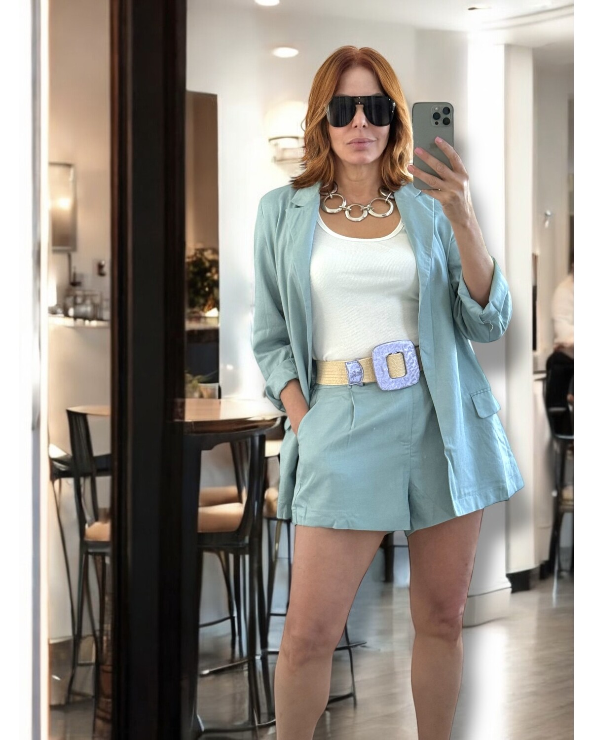 Open Front Blazer & Short Set