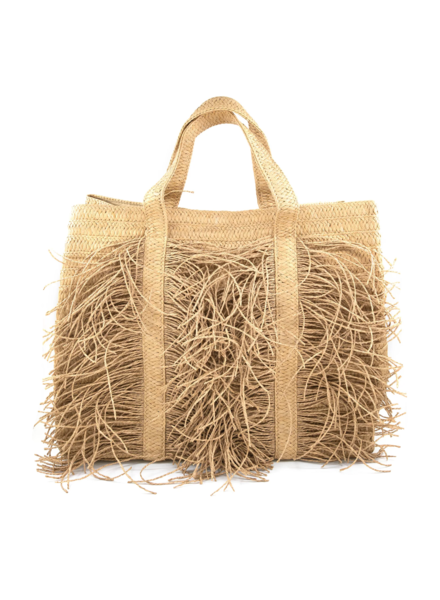 Tulum Fringe Tote Natural