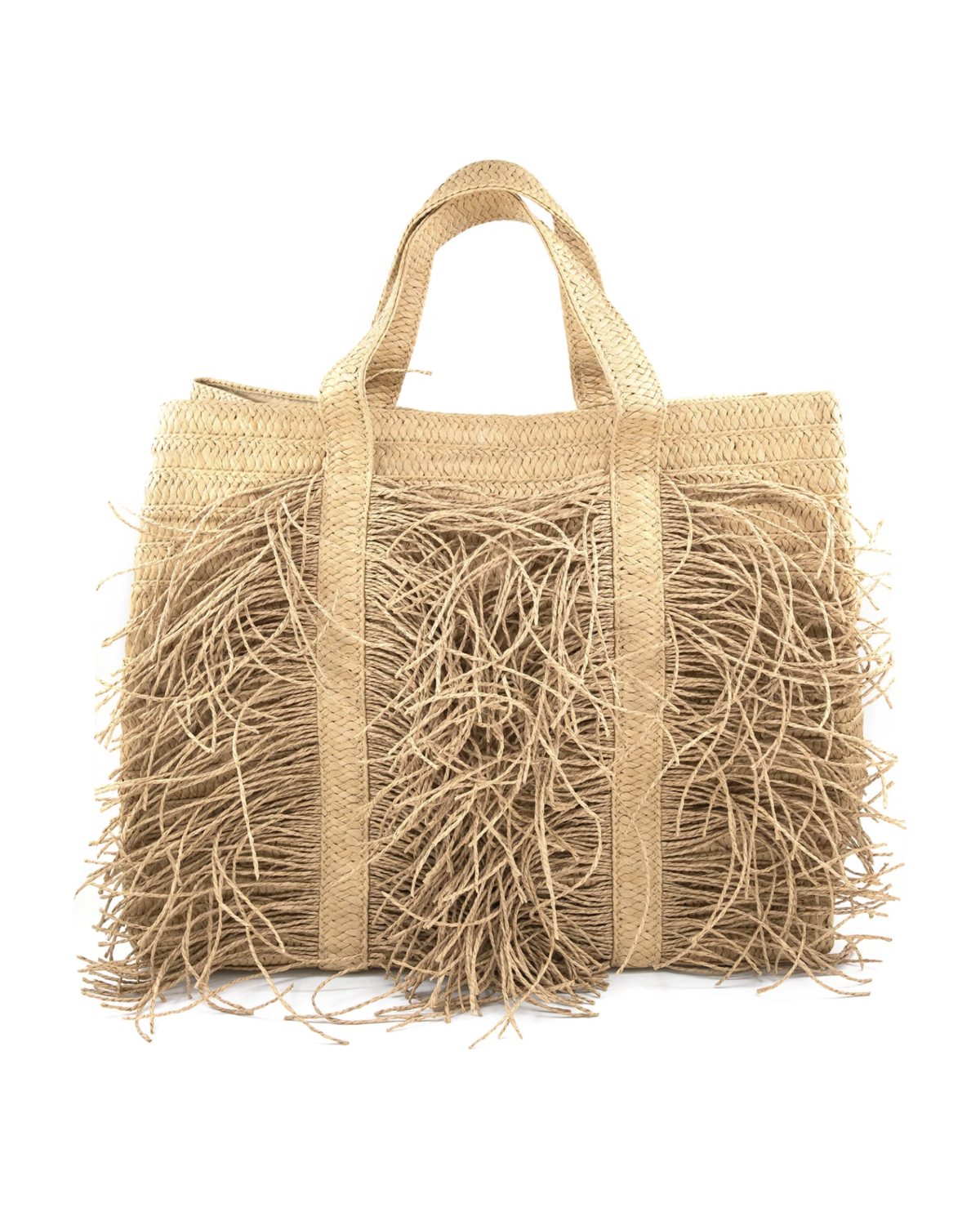 Tulum Fringe Tote Natural