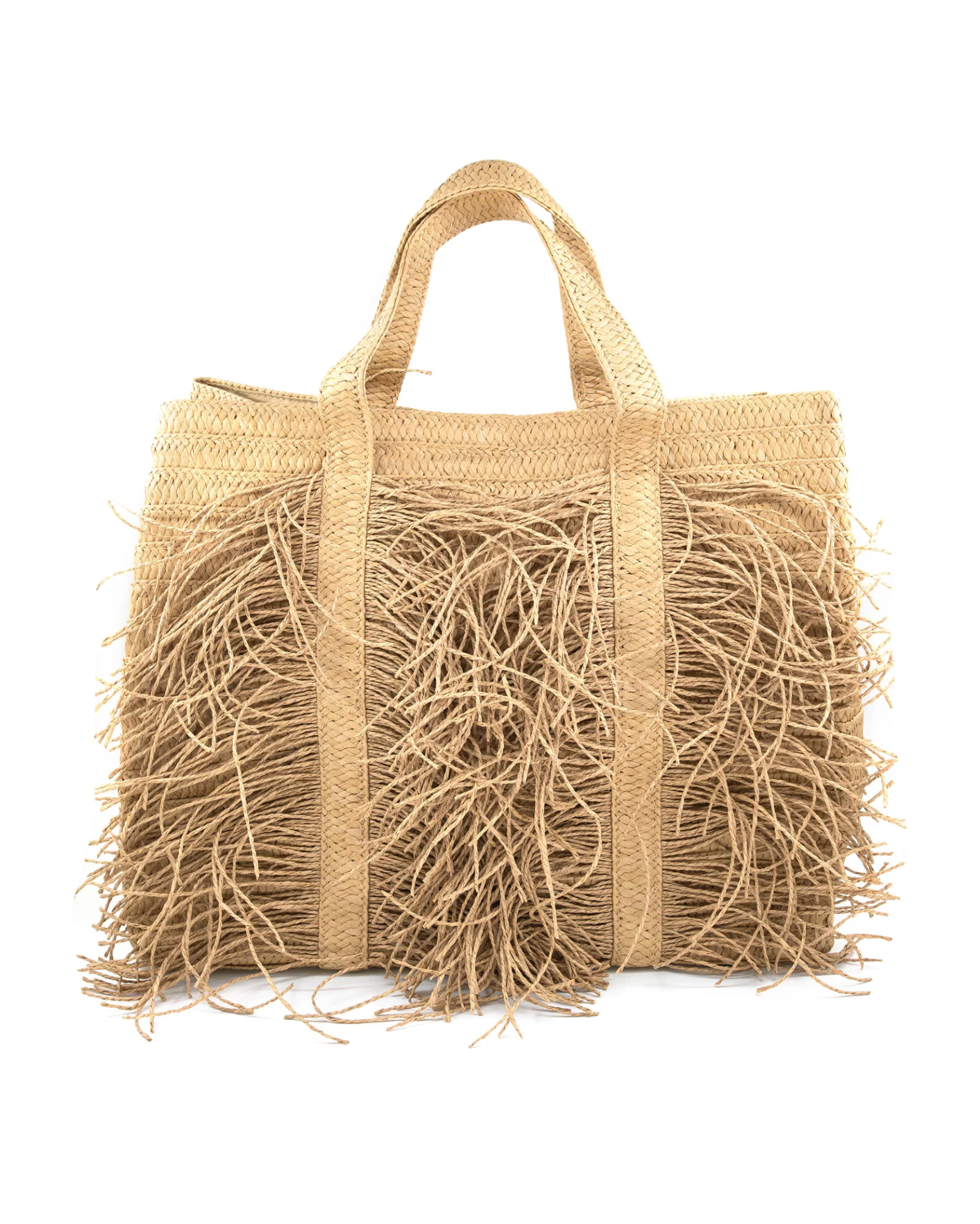 Tulum Fringe Tote Natural