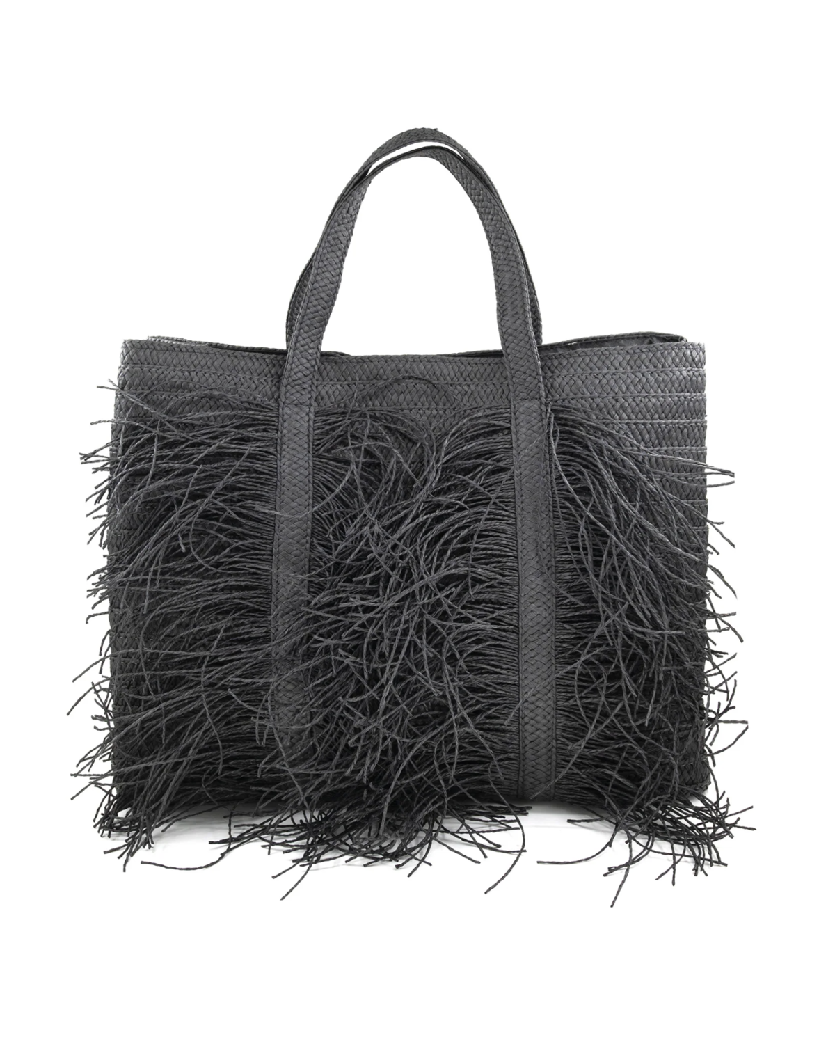 Tulum Fringe Tote Black