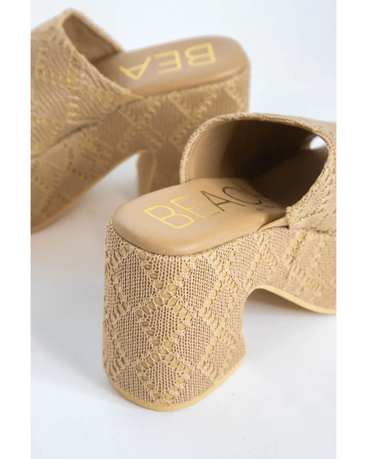 Textured Platform Sandal, Camel
