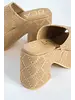 Textured Platform Sandal, Camel