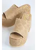 Textured Platform Sandal, Camel