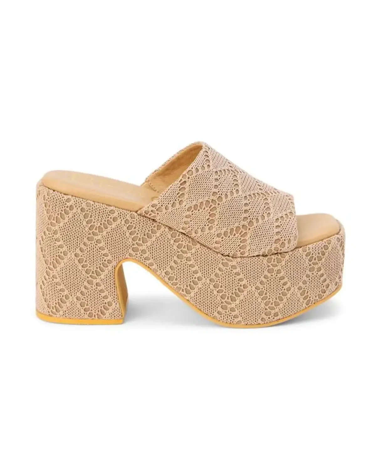 Textured Platform Sandal, Camel