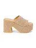 Textured Platform Sandal, Camel