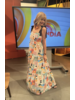 Printed Tiered Maxi Dress with Tie Shoulder