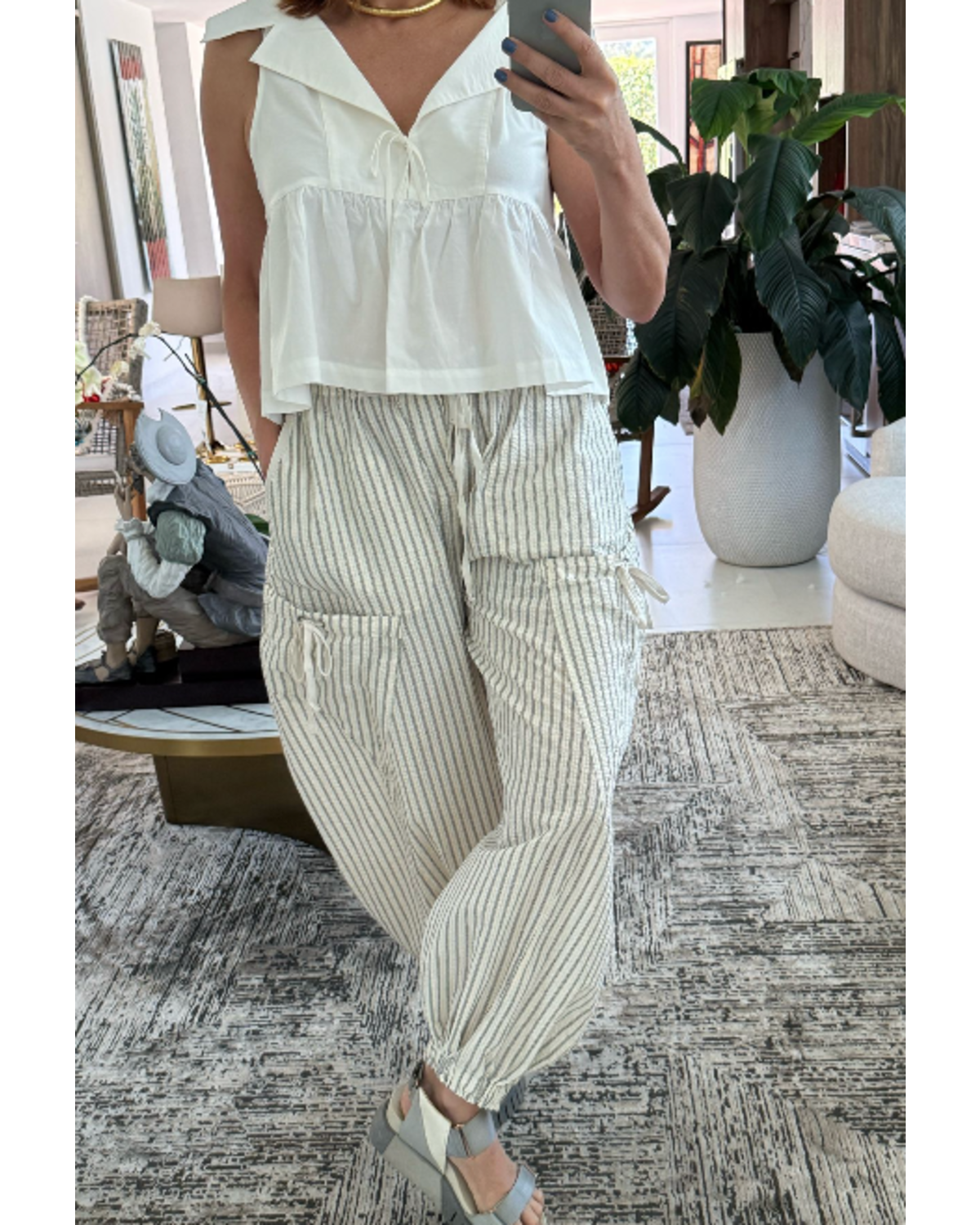 Striped side pocket jogger pant