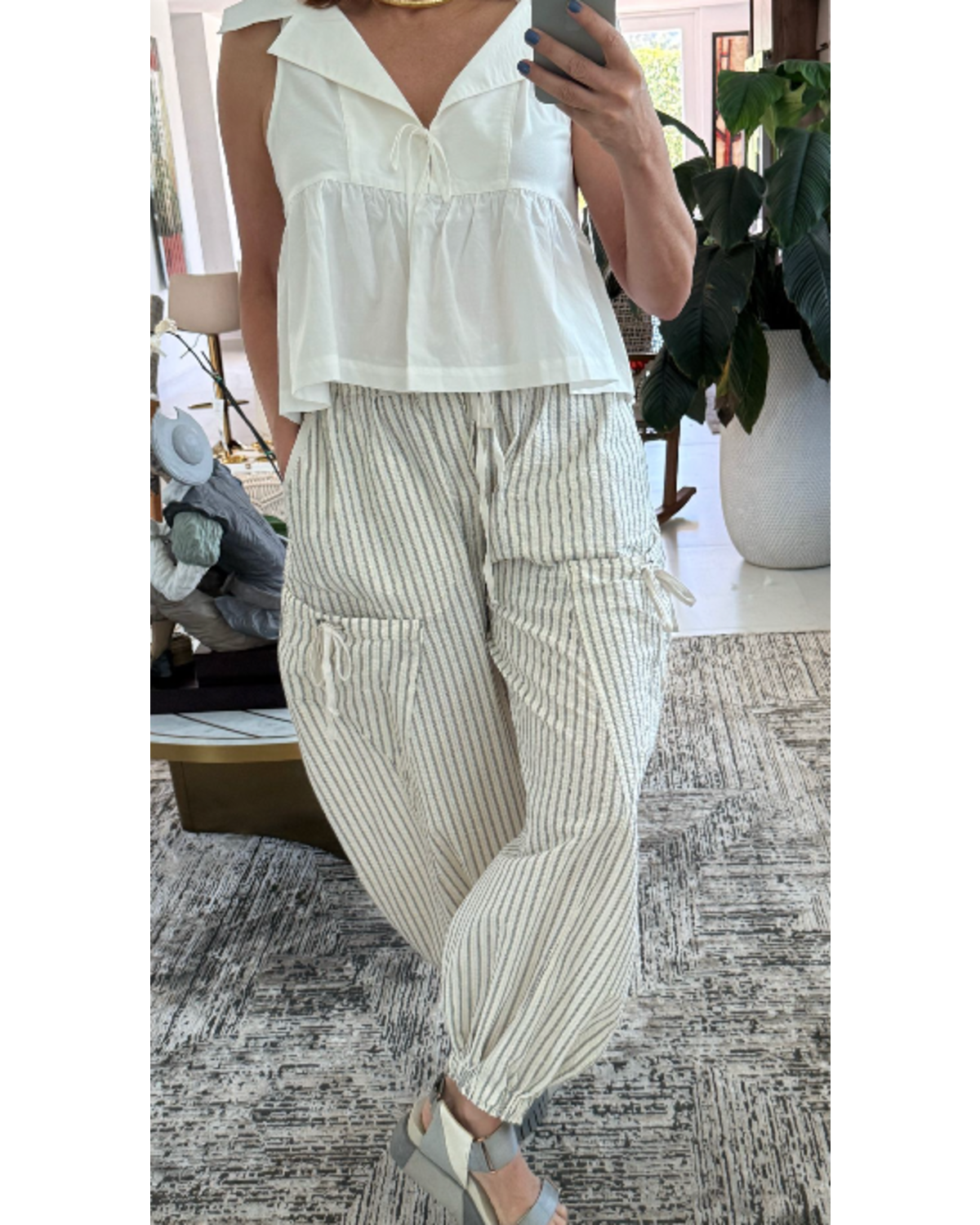 Striped side pocket jogger pant