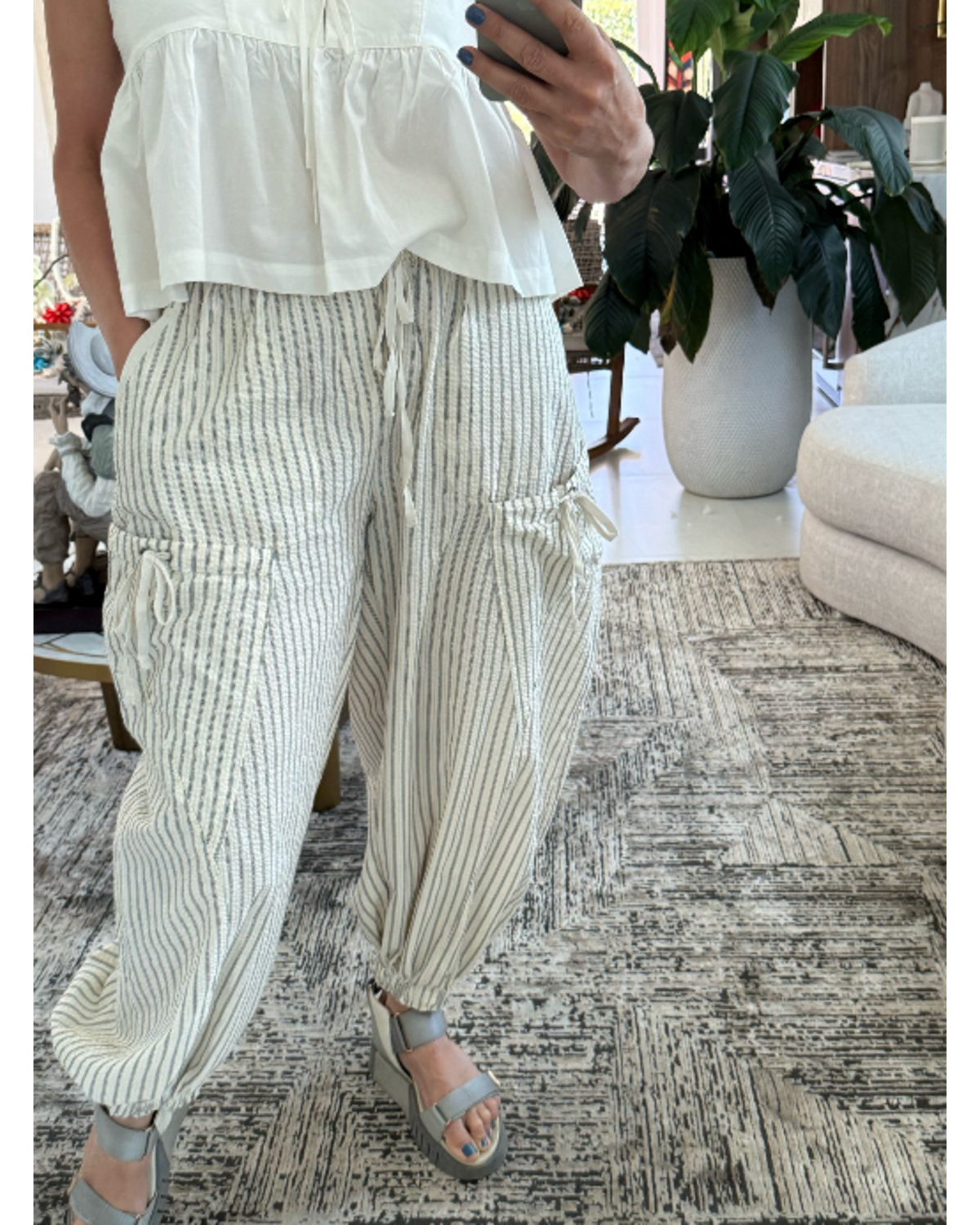 Striped side pocket jogger pant