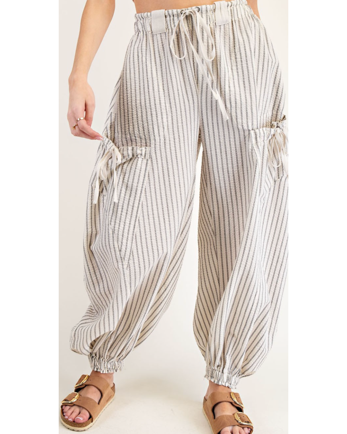 Striped side pocket jogger pant