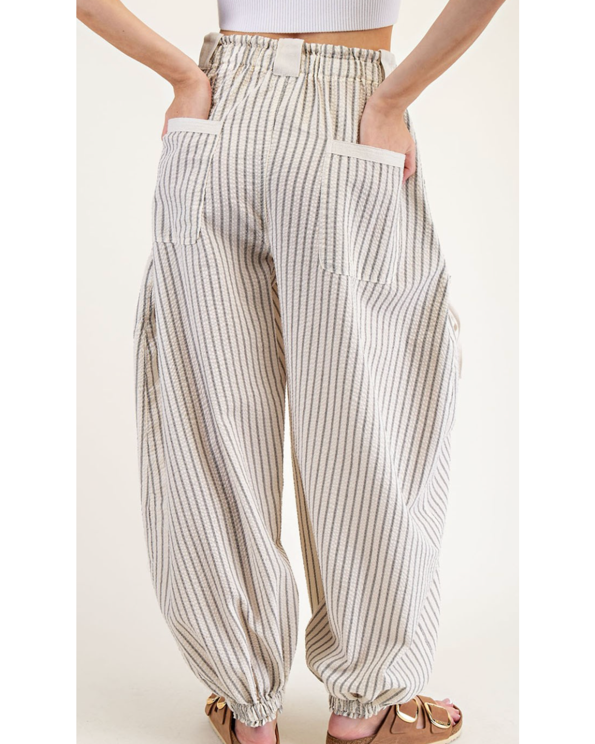 Striped side pocket jogger pant