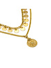 dd04051COLLANA DUE CATENE MONETE/FIORE