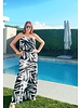 Printed Tube Top Flowy Maxi Dress