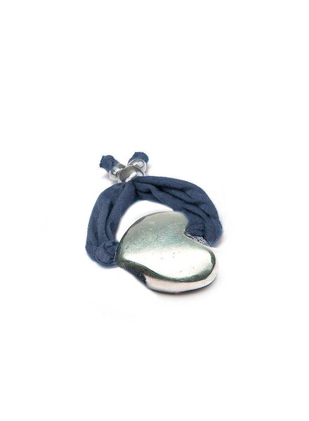 al13019 BRACCIALE JERSEY COEUR denim