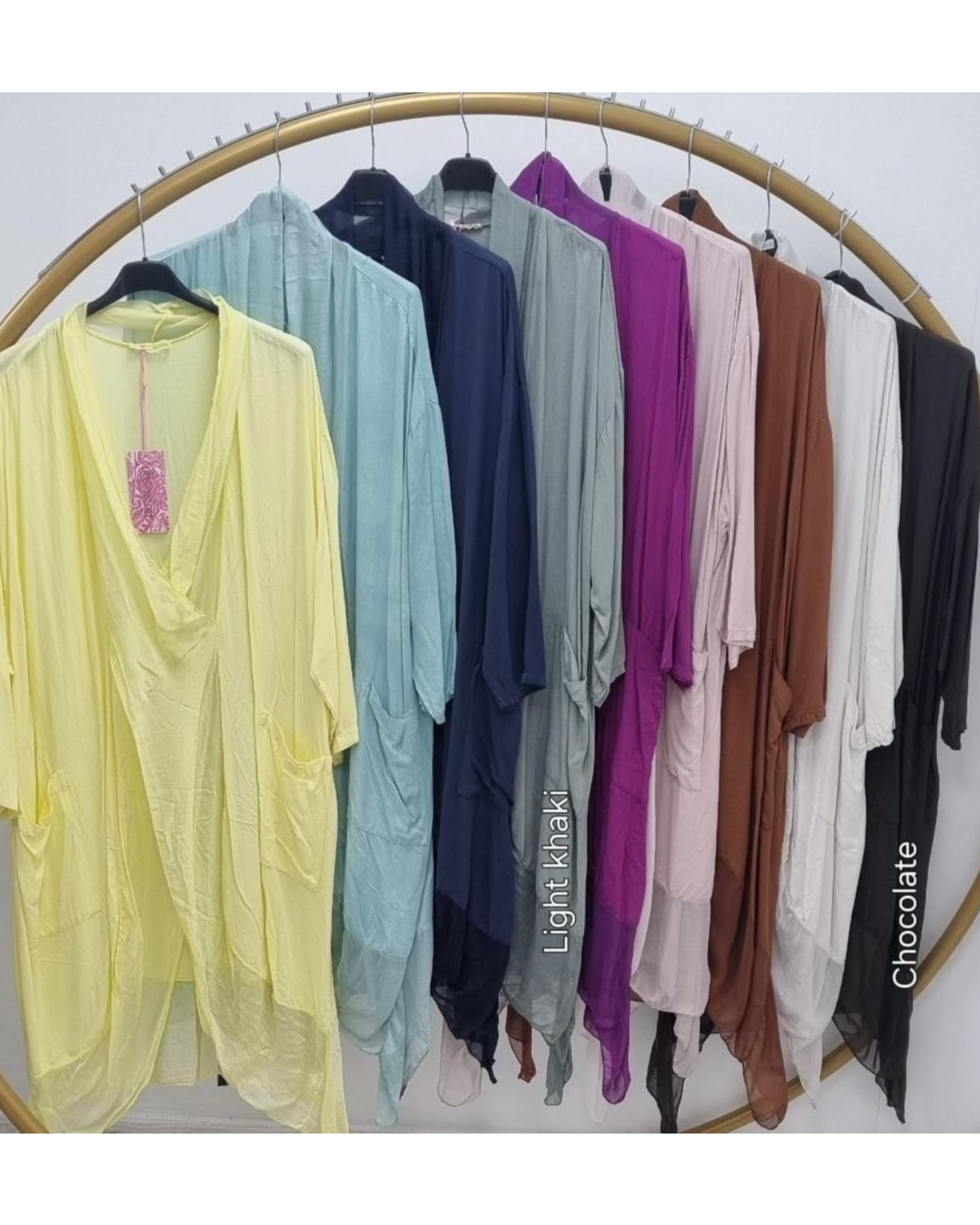 Silk Crossover Front Top With Pockets(more Colors)