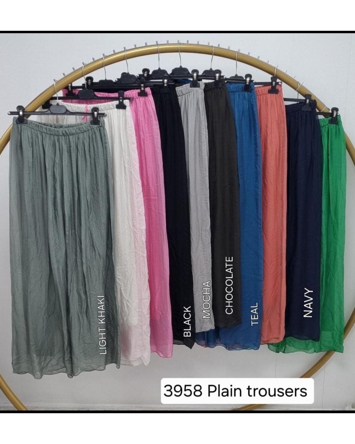 ELASTIC WAIST SILK PANT 1