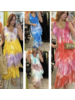 Tie dye silk Dress one size