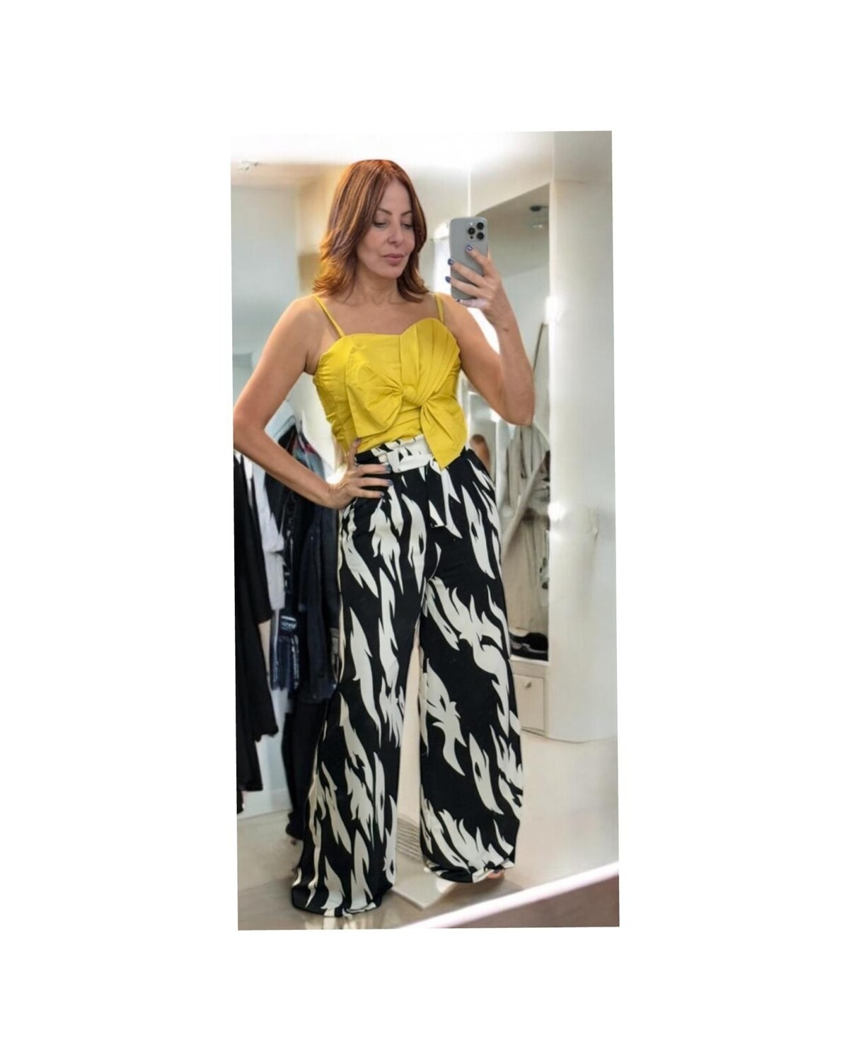 Front Bow-Tie Smoked Back Bustier Top by Gracia