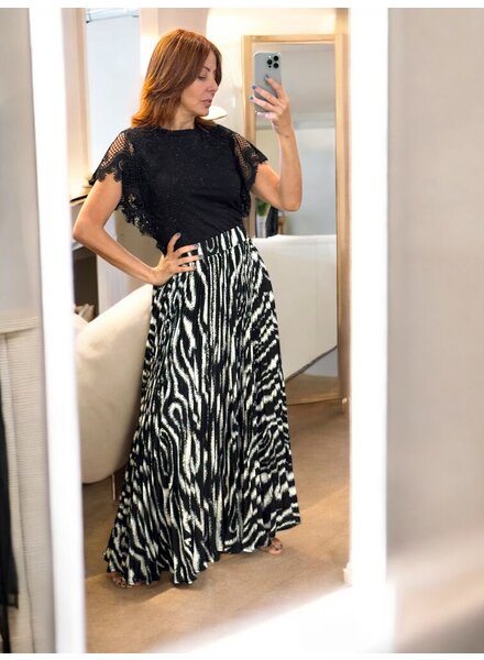 Zebra Striped Skirt by Gracia