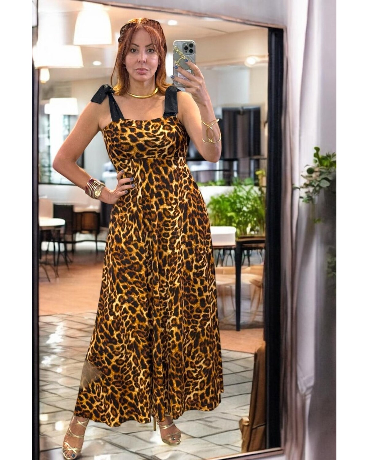 Animal  Print Maxi Dress by Claudia Orozco
