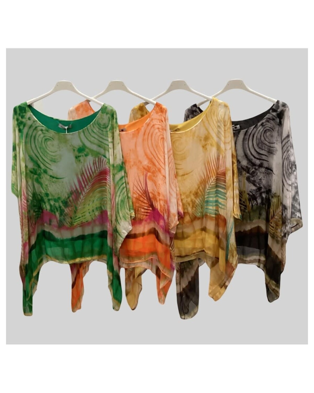 Tropical Elegance Silk Tunic One size