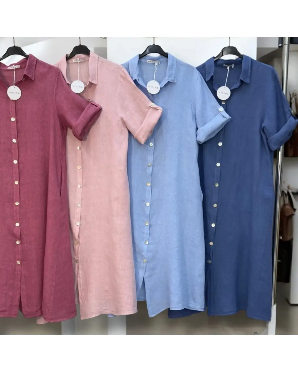 Classic Linen Utility Dress One size