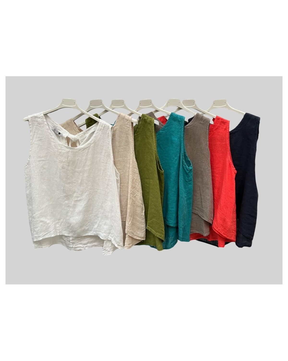 Chic White Linen Top One size