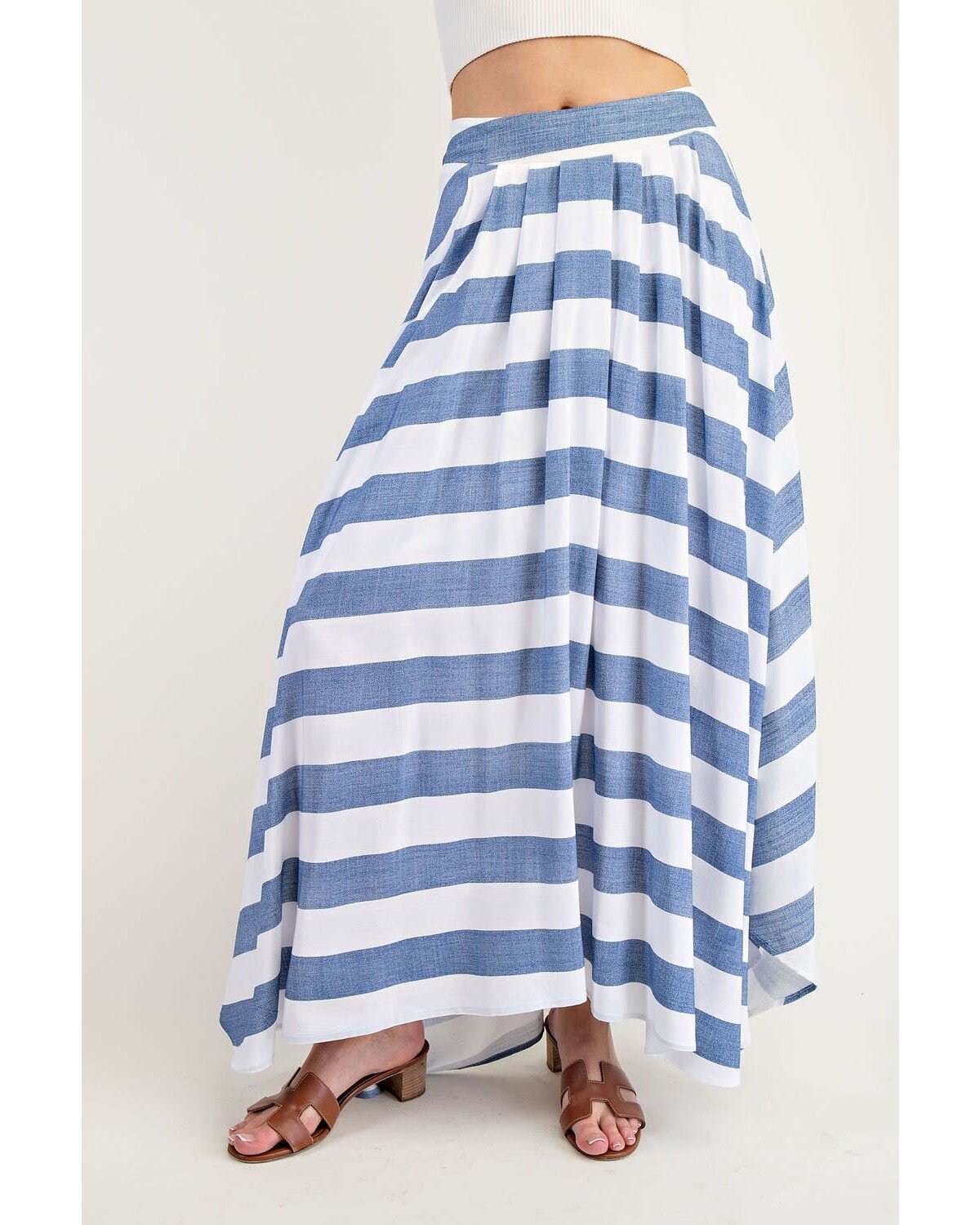 Striped maxi skirt & Crop Top