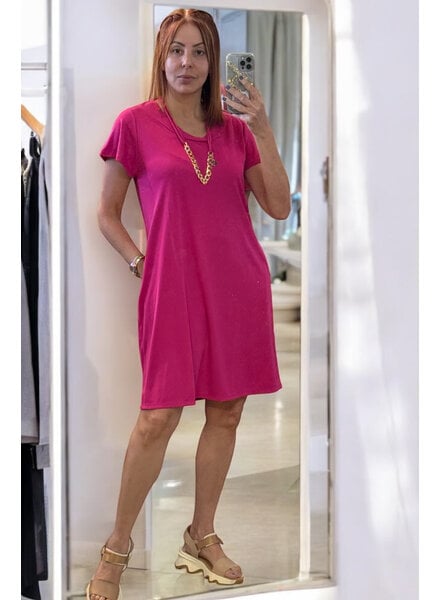 Fuchsia travel Flow Dress