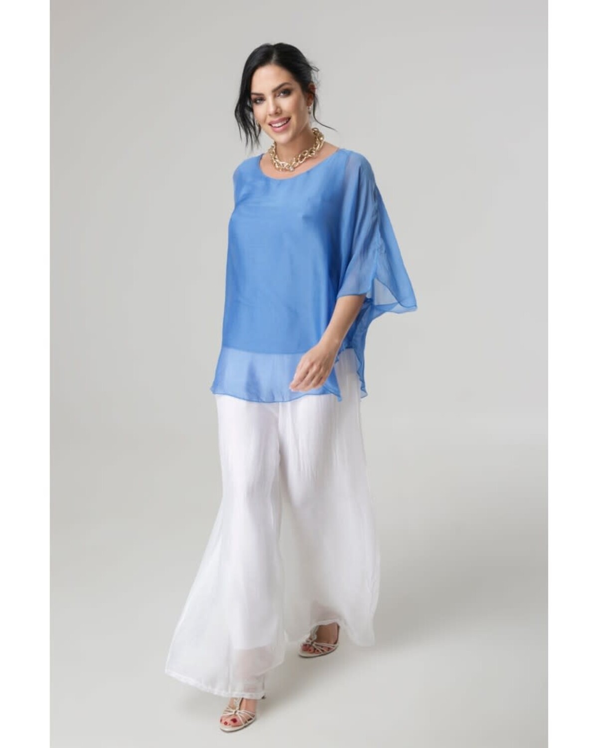 Silk Tunic Periwinkle