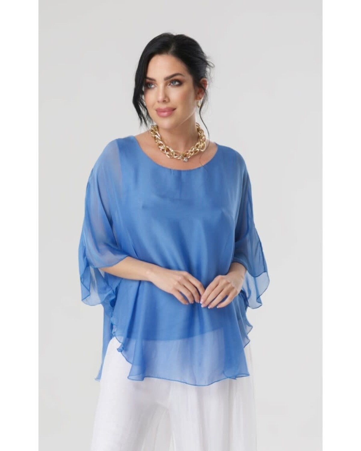 Silk Tunic Periwinkle