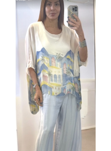 Resort Vibes silk top one size