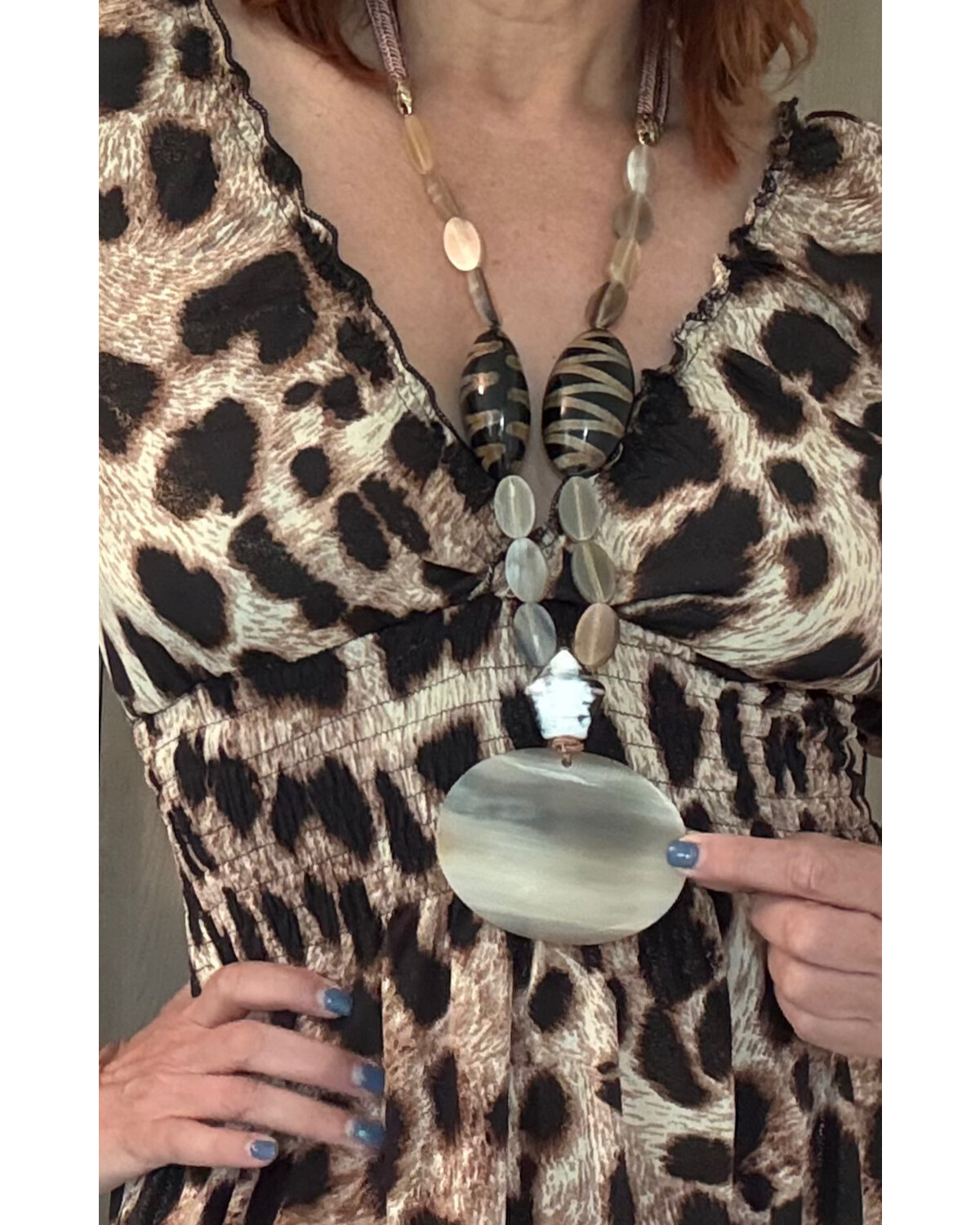 Natural buffalo horn necklace 1