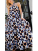 Tiered halter neck jumpsuit