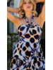 Tiered halter neck jumpsuit