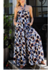 Tiered halter neck jumpsuit