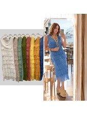 Sleeveless Flow Silk Dress One Size