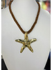Golden Starfish Rope Necklace