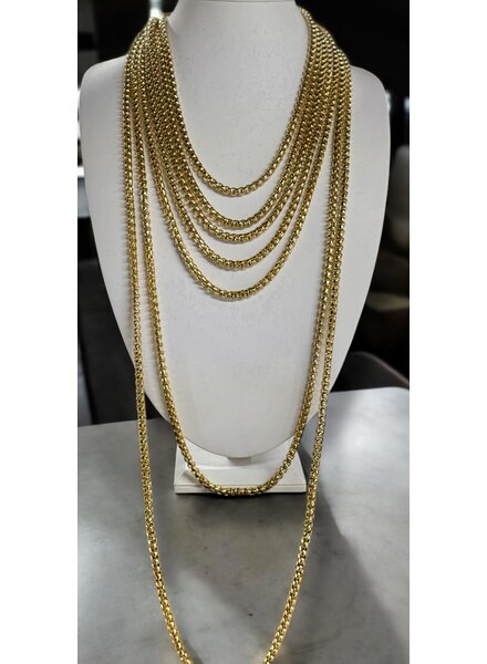 Golden Cascade Chain Necklace