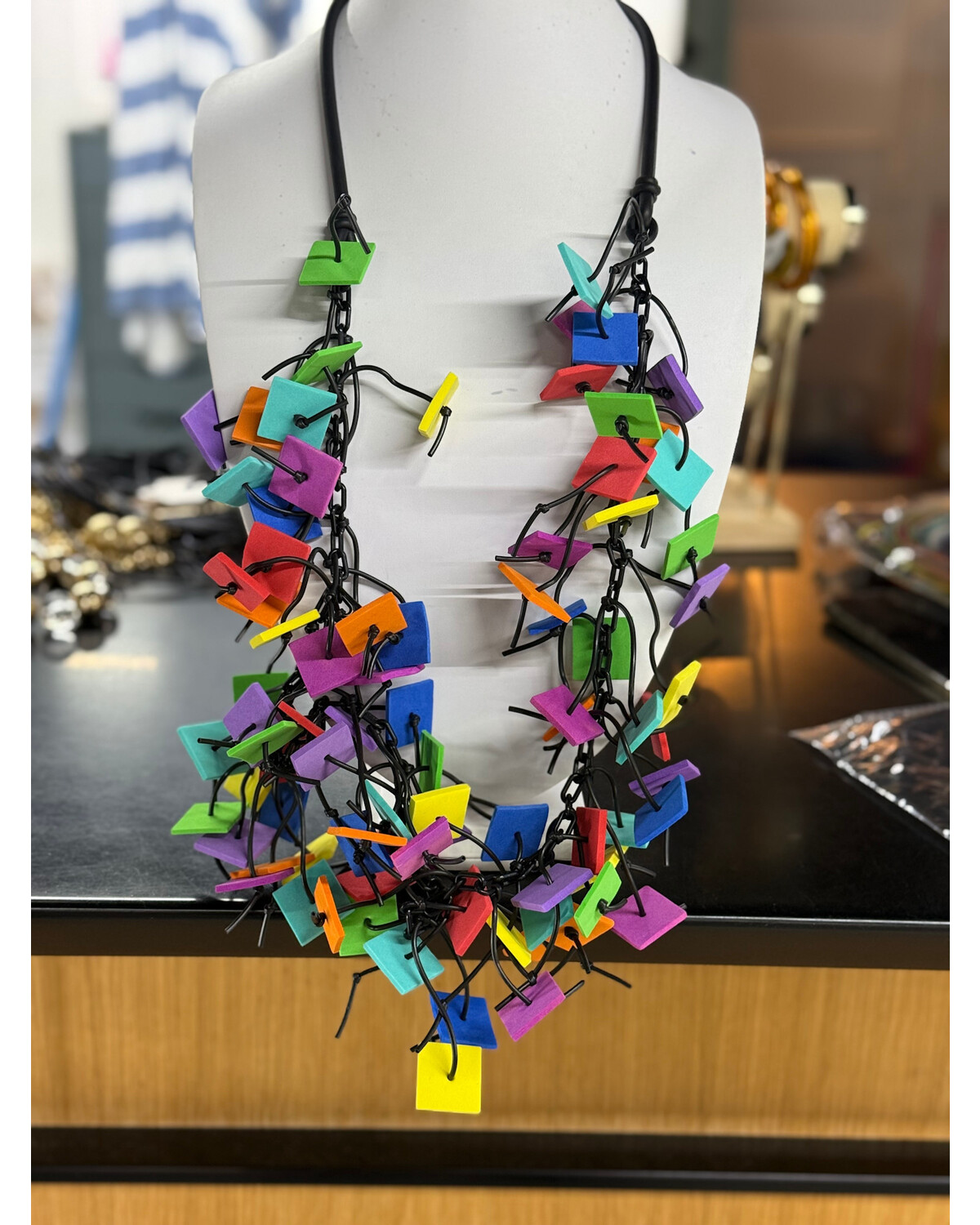 Golden Butterfly Leather Necklace