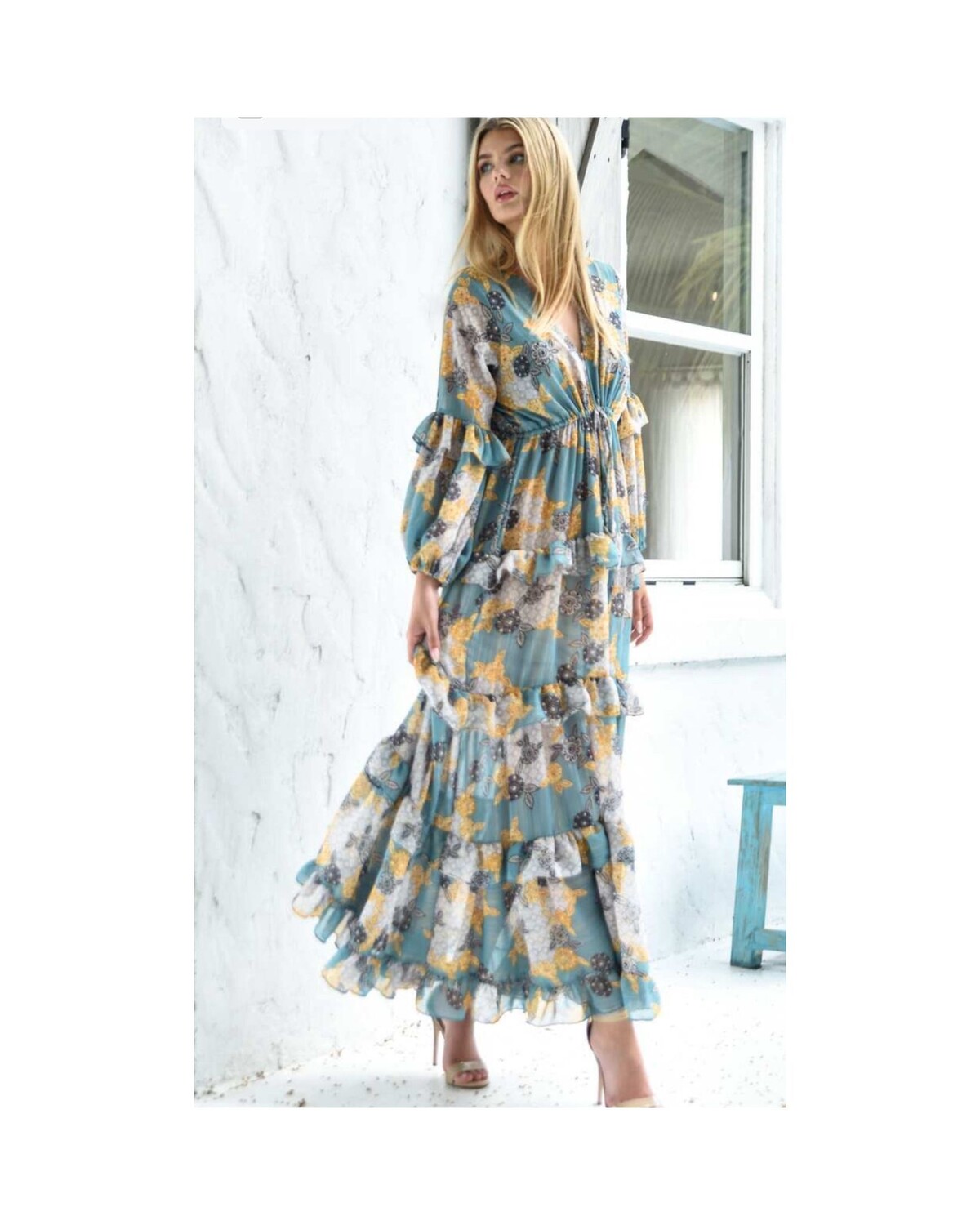 Exclusive boho chic maxi dress by designer mediym