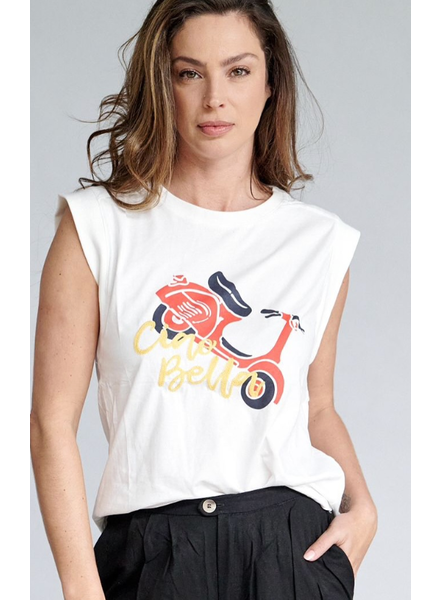 Ciao Bella enbroidery  T shirt