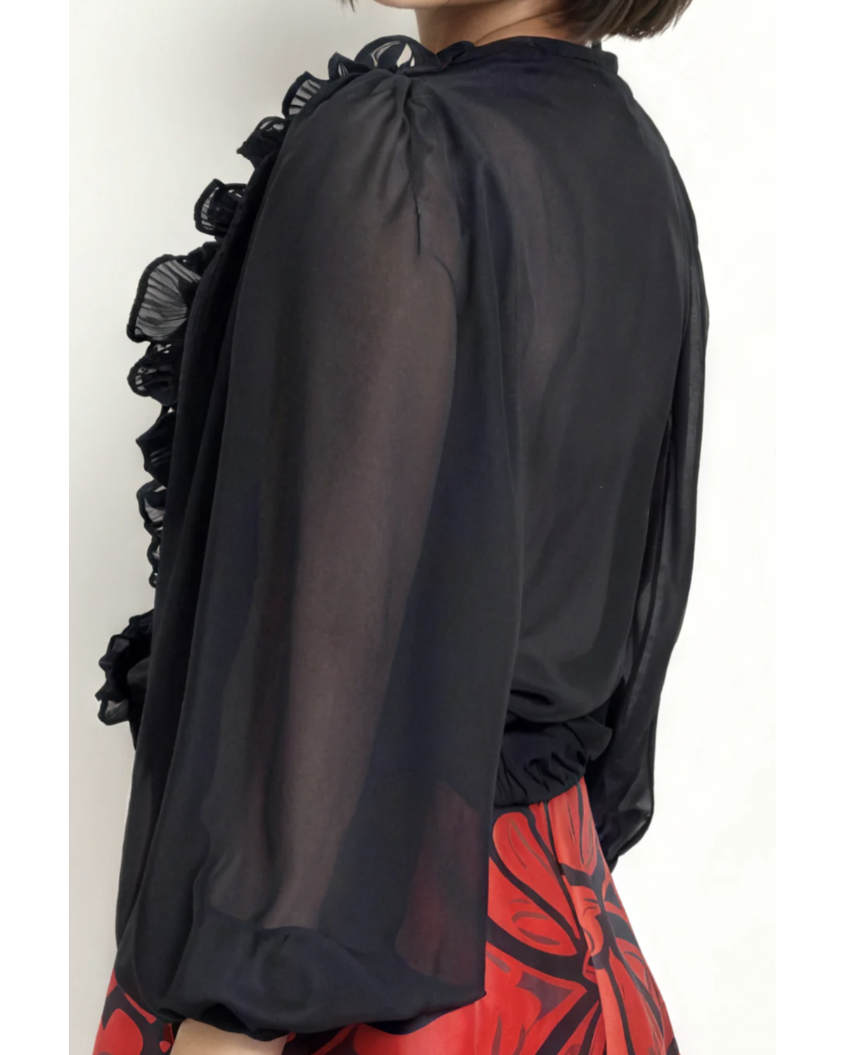 VNECK RUFFLE Top